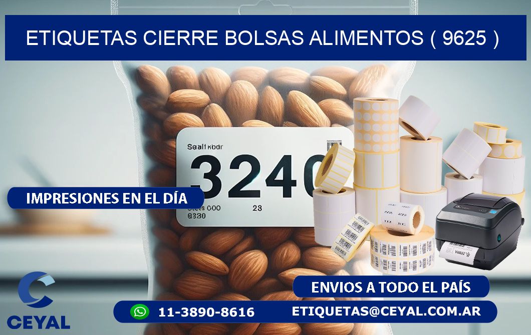 ETIQUETAS CIERRE BOLSAS ALIMENTOS ( 9625 )