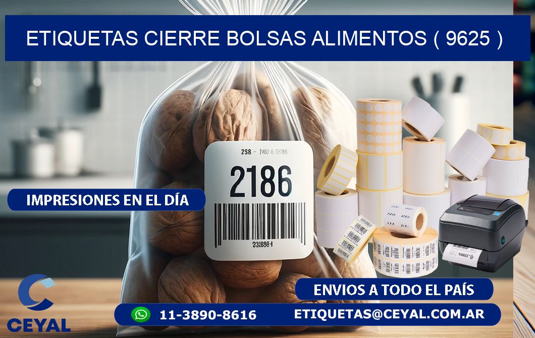 ETIQUETAS CIERRE BOLSAS ALIMENTOS ( 9625 )