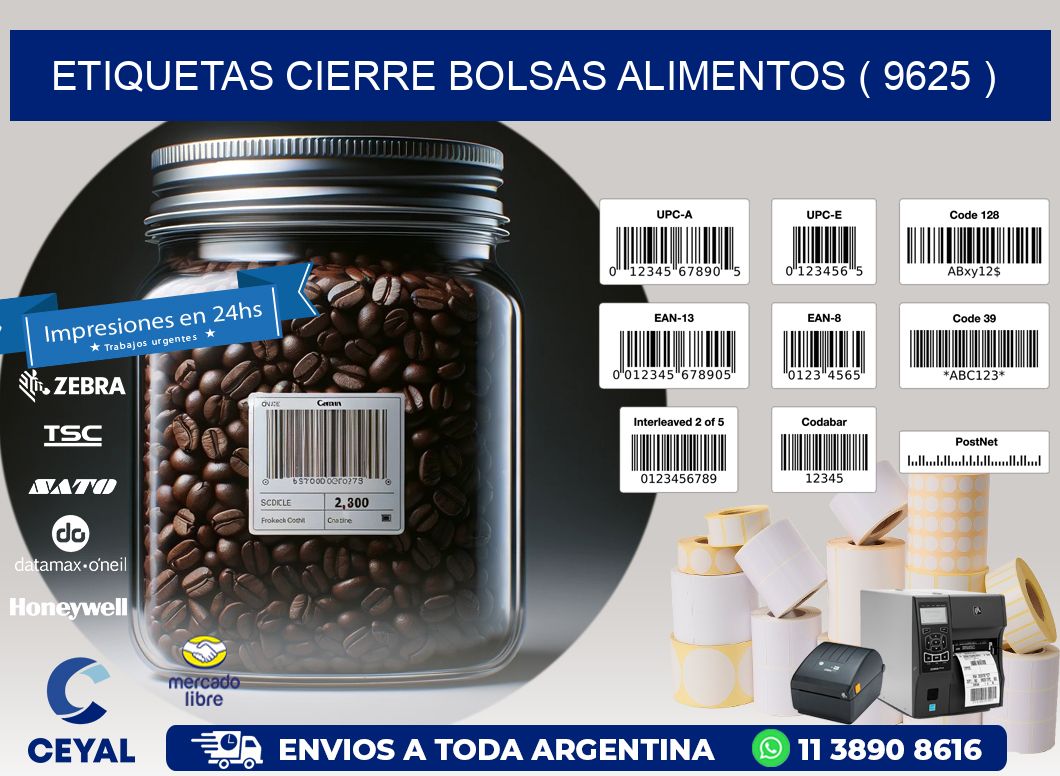 ETIQUETAS CIERRE BOLSAS ALIMENTOS ( 9625 )