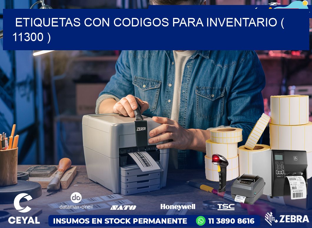 ETIQUETAS CON CODIGOS PARA INVENTARIO ( 11300 )