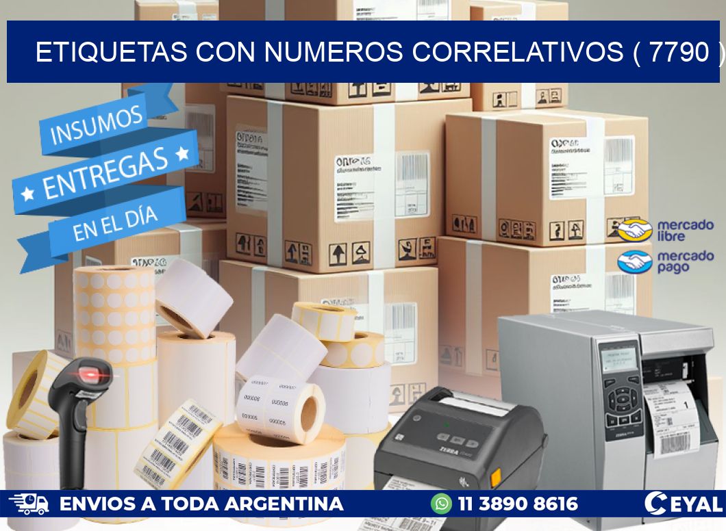 ETIQUETAS CON NUMEROS CORRELATIVOS ( 7790 )