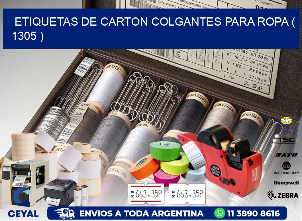 ETIQUETAS DE CARTON COLGANTES PARA ROPA ( 1305 )