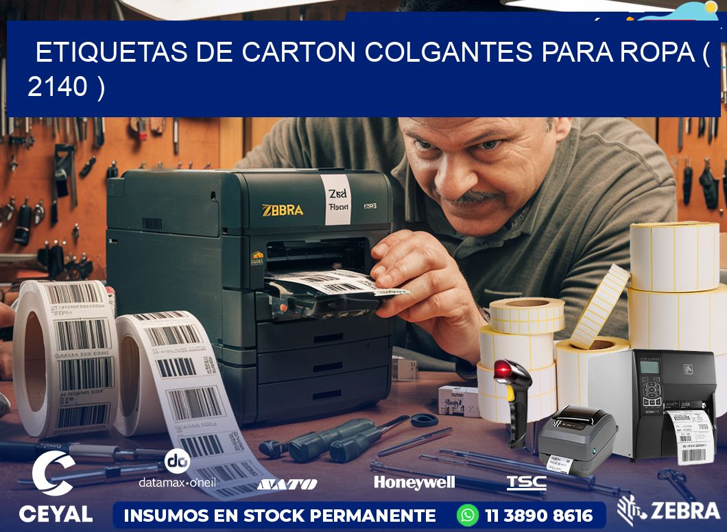 ETIQUETAS DE CARTON COLGANTES PARA ROPA ( 2140 )