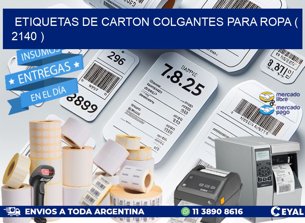 ETIQUETAS DE CARTON COLGANTES PARA ROPA ( 2140 )