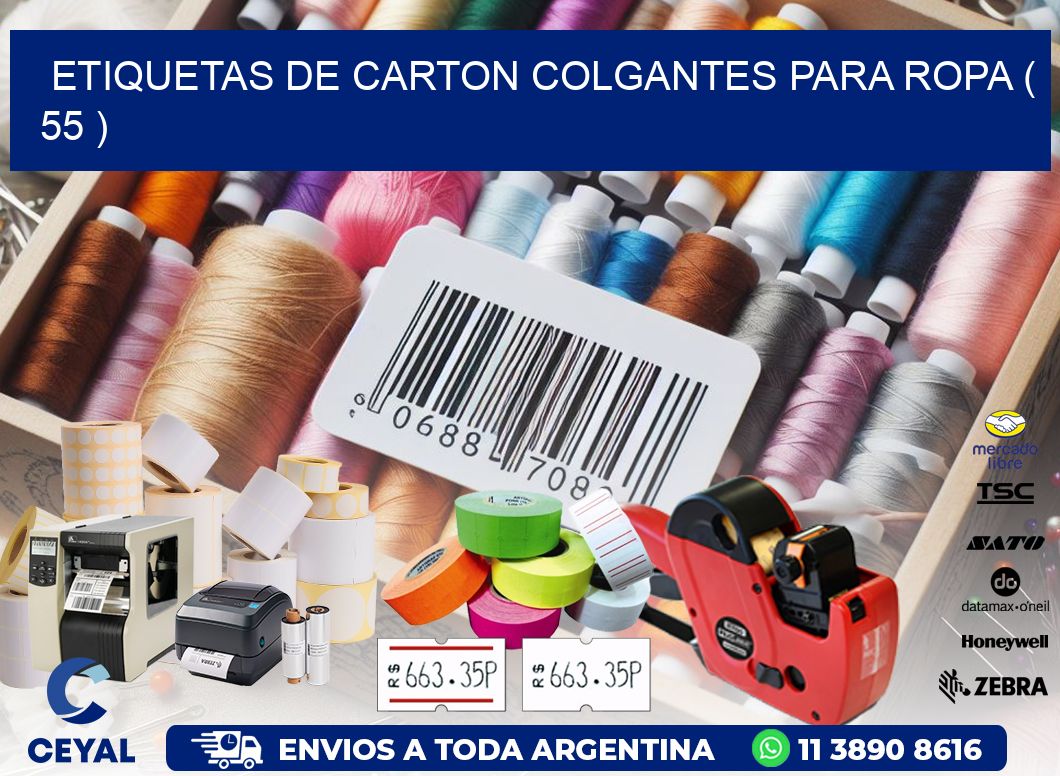 ETIQUETAS DE CARTON COLGANTES PARA ROPA ( 55 )