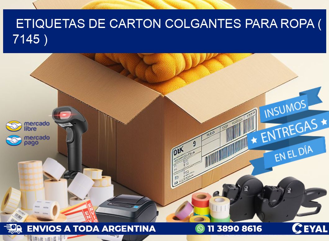 ETIQUETAS DE CARTON COLGANTES PARA ROPA ( 7145 )