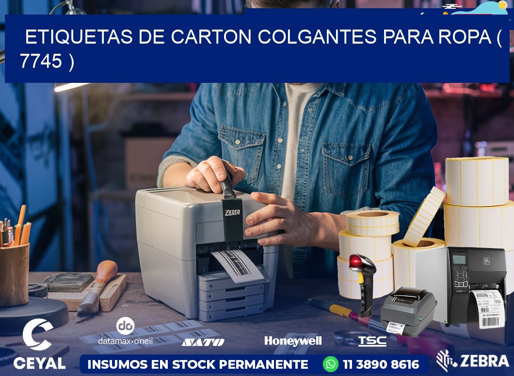 ETIQUETAS DE CARTON COLGANTES PARA ROPA ( 7745 )