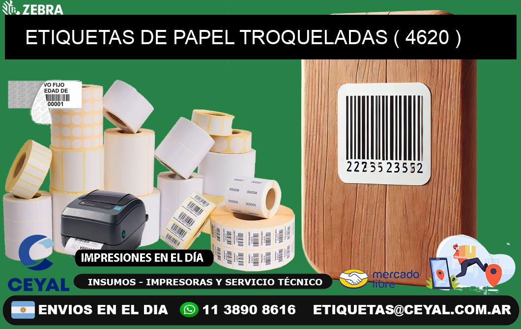 ETIQUETAS DE PAPEL TROQUELADAS ( 4620 )