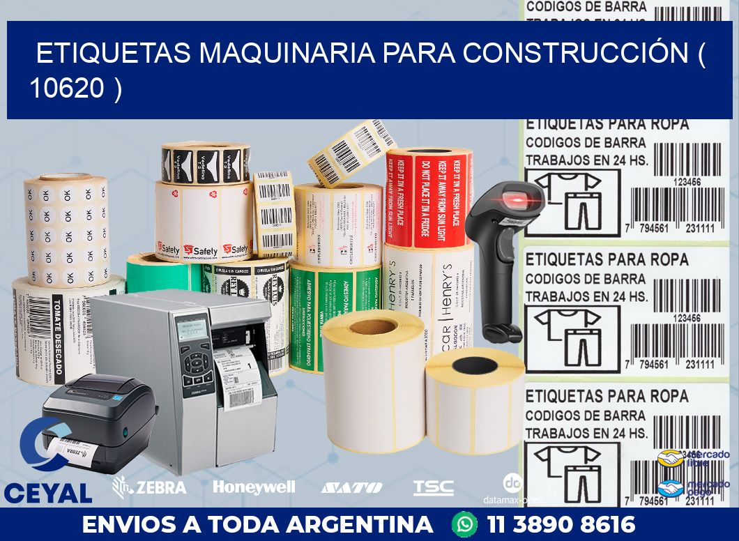 ETIQUETAS MAQUINARIA PARA CONSTRUCCIÓN ( 10620 )