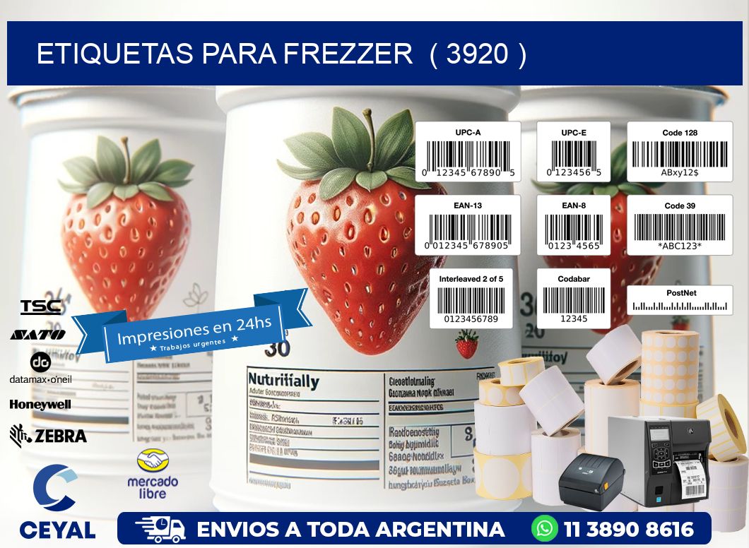 ETIQUETAS PARA FREZZER  ( 3920 )