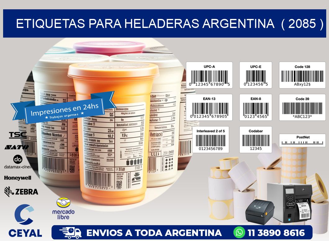 ETIQUETAS PARA HELADERAS ARGENTINA  ( 2085 )