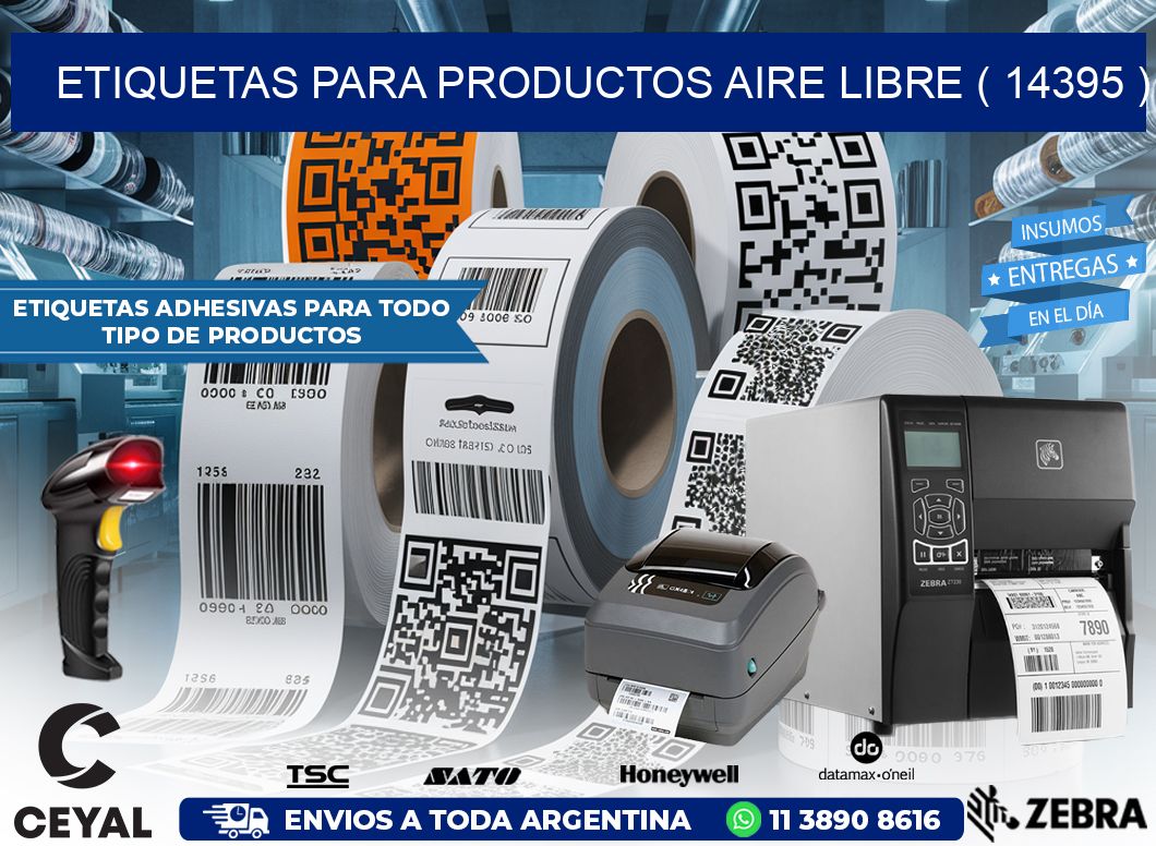 ETIQUETAS PARA PRODUCTOS AIRE LIBRE ( 14395 )