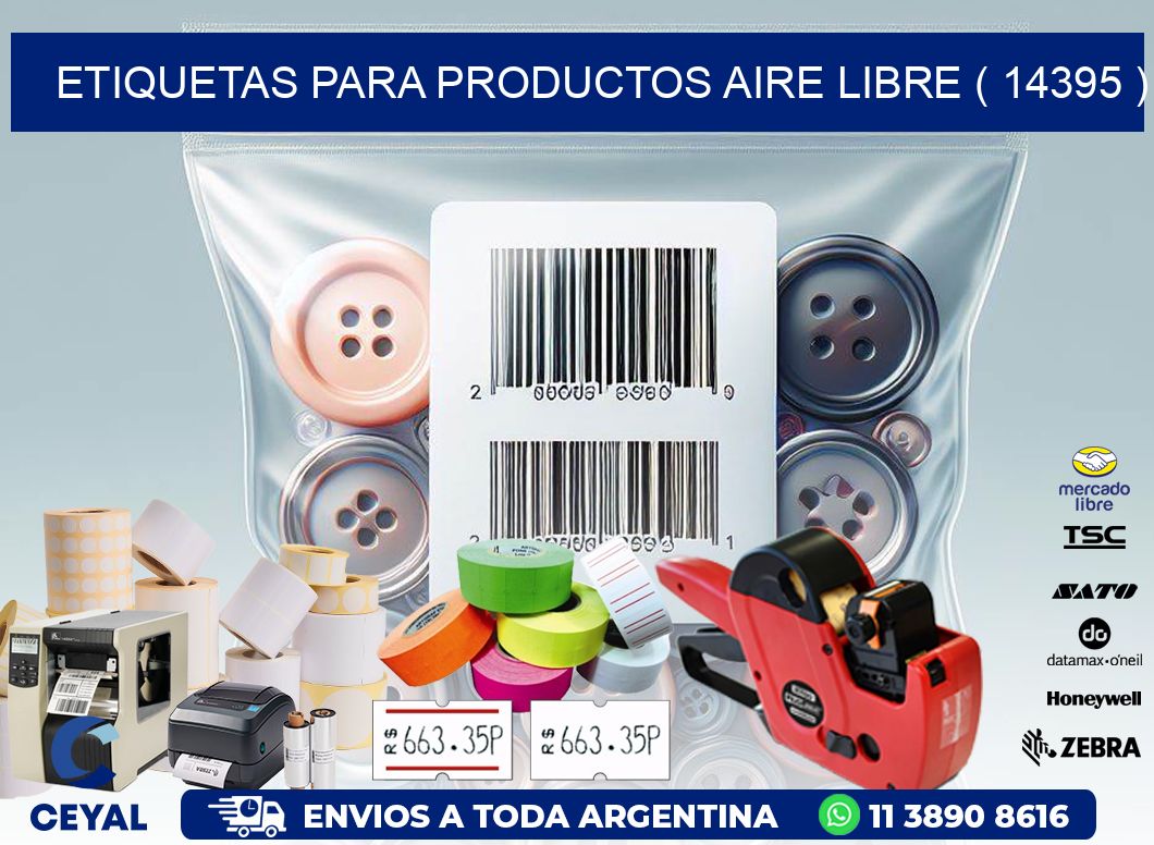 ETIQUETAS PARA PRODUCTOS AIRE LIBRE ( 14395 )