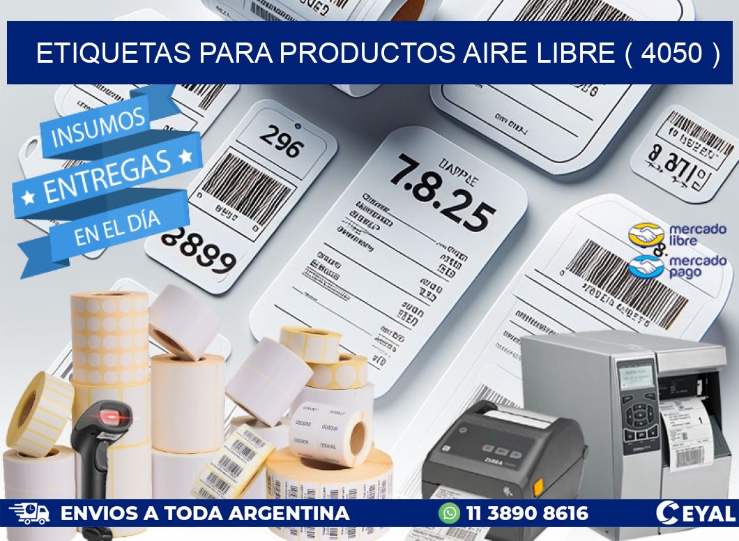 ETIQUETAS PARA PRODUCTOS AIRE LIBRE ( 4050 )