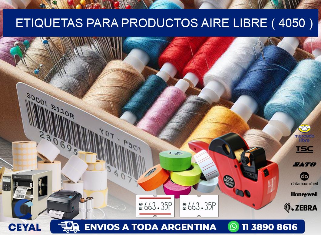 ETIQUETAS PARA PRODUCTOS AIRE LIBRE ( 4050 )