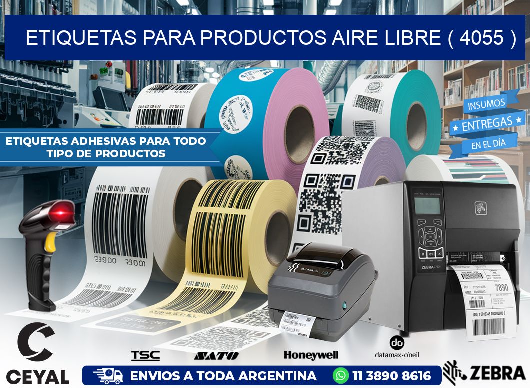 ETIQUETAS PARA PRODUCTOS AIRE LIBRE ( 4055 )