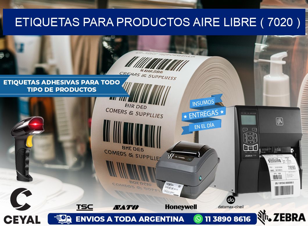 ETIQUETAS PARA PRODUCTOS AIRE LIBRE ( 7020 )