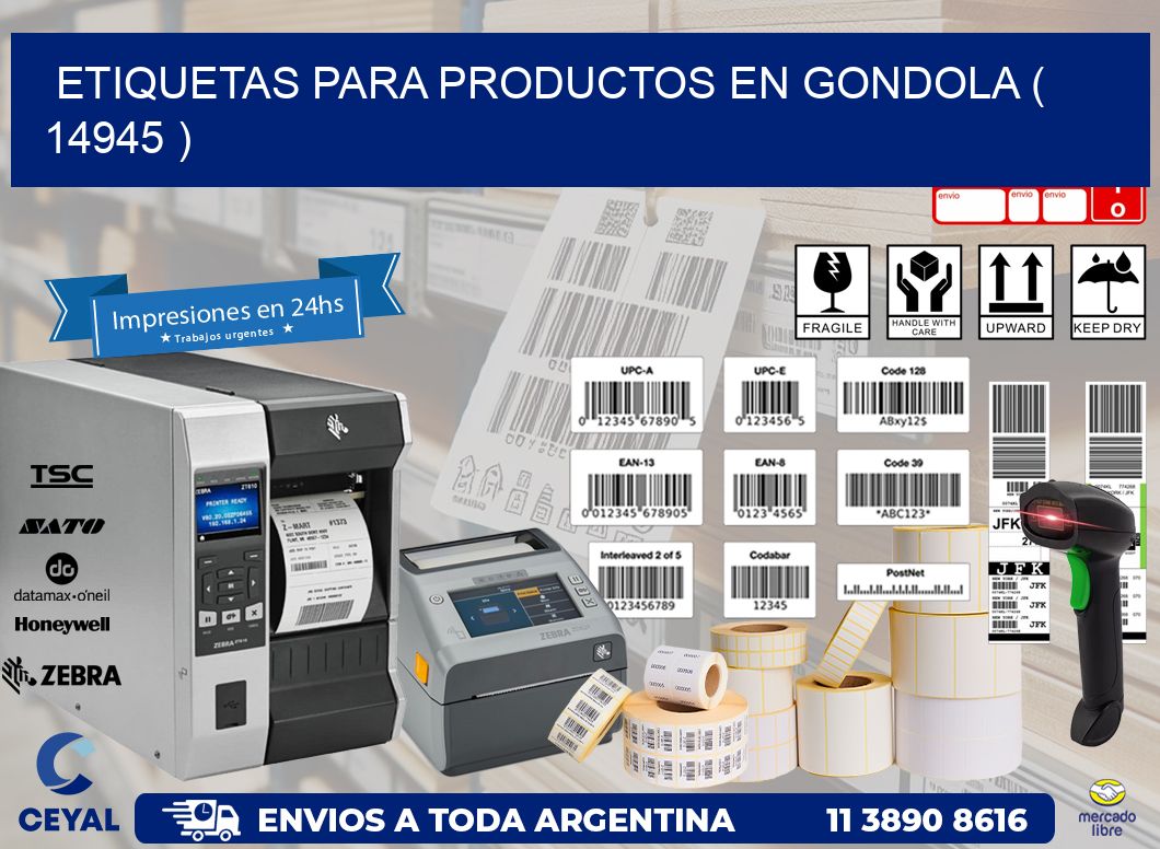 ETIQUETAS PARA PRODUCTOS EN GONDOLA ( 14945 )