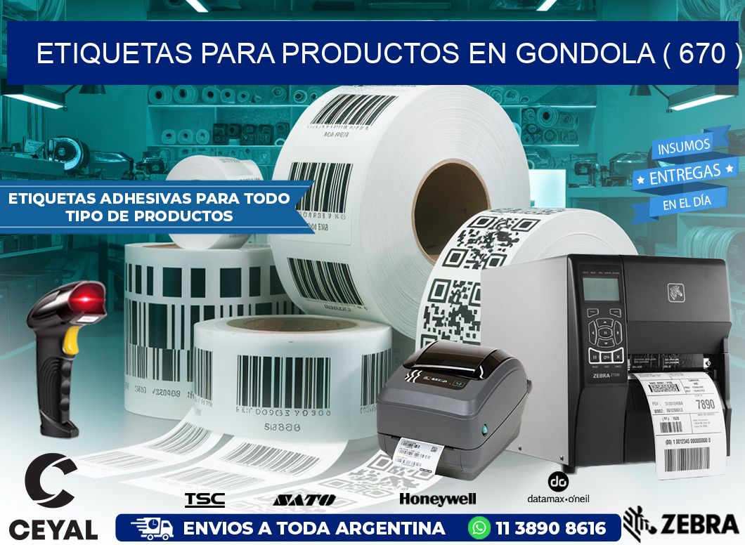 ETIQUETAS PARA PRODUCTOS EN GONDOLA ( 670 )