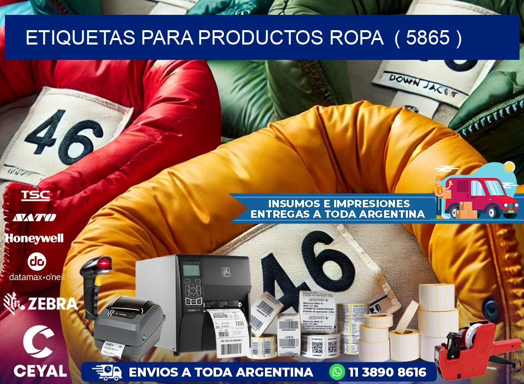 ETIQUETAS PARA PRODUCTOS ROPA  ( 5865 )