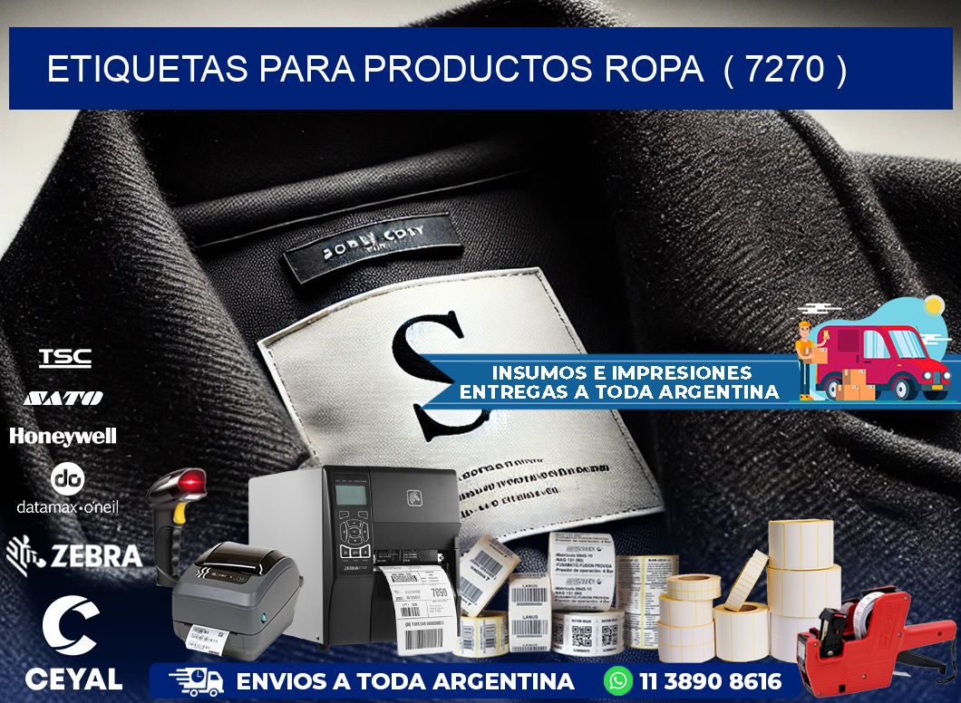 ETIQUETAS PARA PRODUCTOS ROPA  ( 7270 )