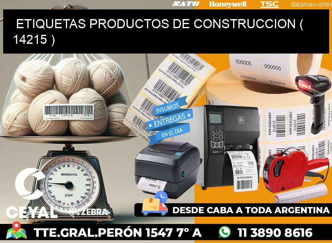 ETIQUETAS PRODUCTOS DE CONSTRUCCION ( 14215 )