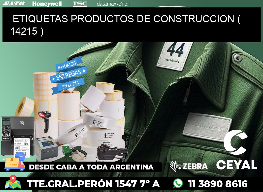 ETIQUETAS PRODUCTOS DE CONSTRUCCION ( 14215 )