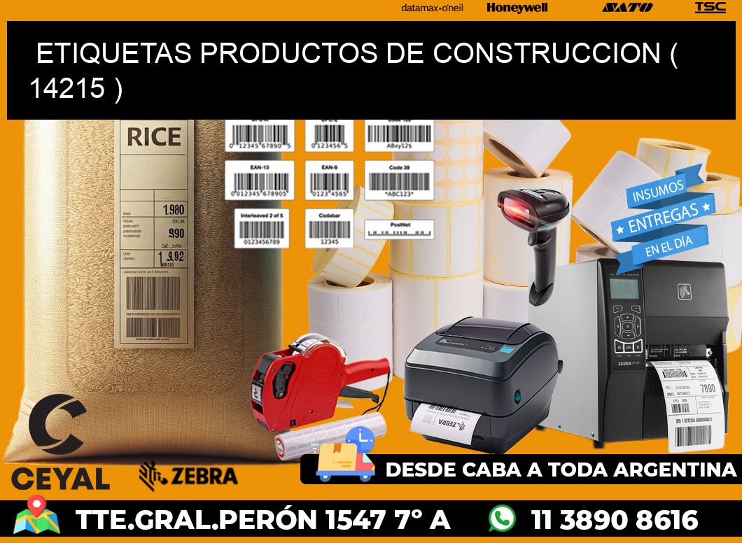 ETIQUETAS PRODUCTOS DE CONSTRUCCION ( 14215 )