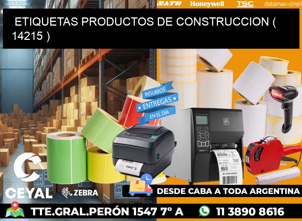 ETIQUETAS PRODUCTOS DE CONSTRUCCION ( 14215 )