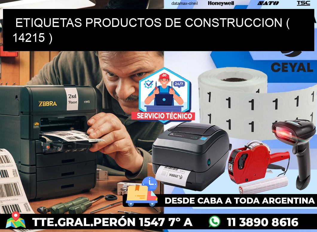 ETIQUETAS PRODUCTOS DE CONSTRUCCION ( 14215 )