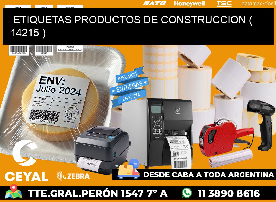 ETIQUETAS PRODUCTOS DE CONSTRUCCION ( 14215 )