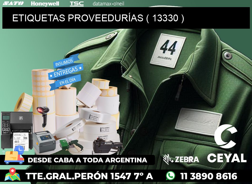 ETIQUETAS PROVEEDURÍAS ( 13330 )