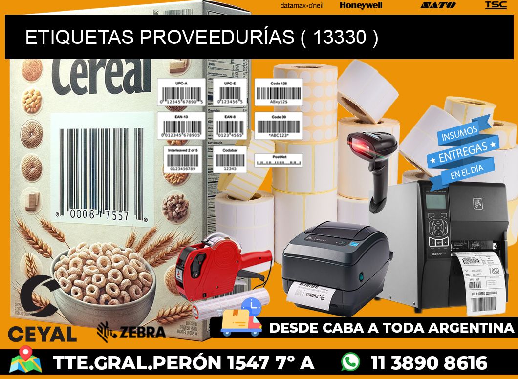 ETIQUETAS PROVEEDURÍAS ( 13330 )