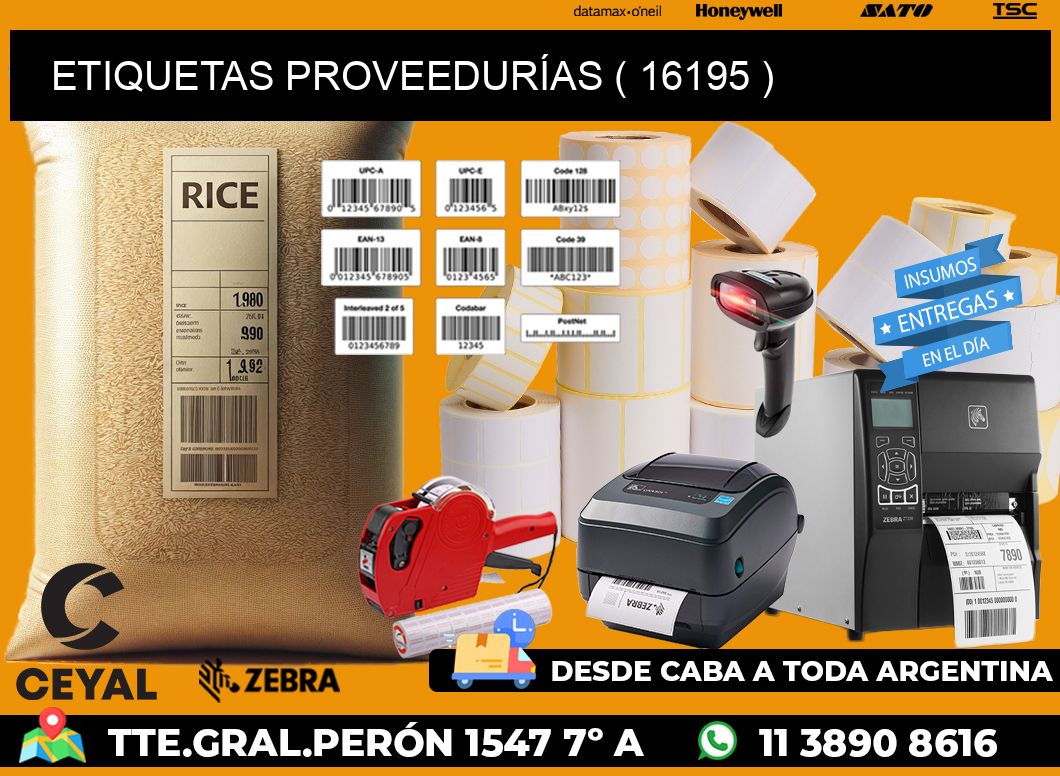 ETIQUETAS PROVEEDURÍAS ( 16195 )