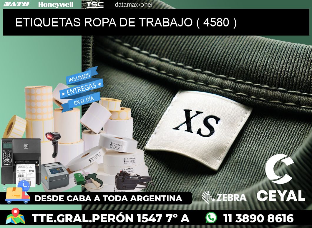 ETIQUETAS ROPA DE TRABAJO ( 4580 )