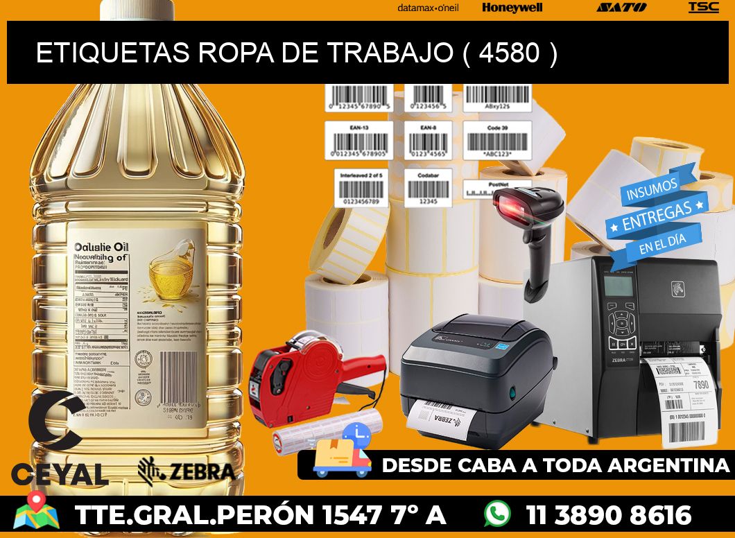 ETIQUETAS ROPA DE TRABAJO ( 4580 )