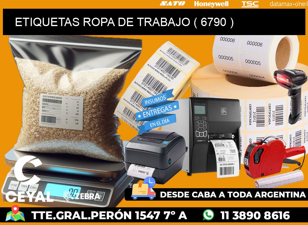 ETIQUETAS ROPA DE TRABAJO ( 6790 )