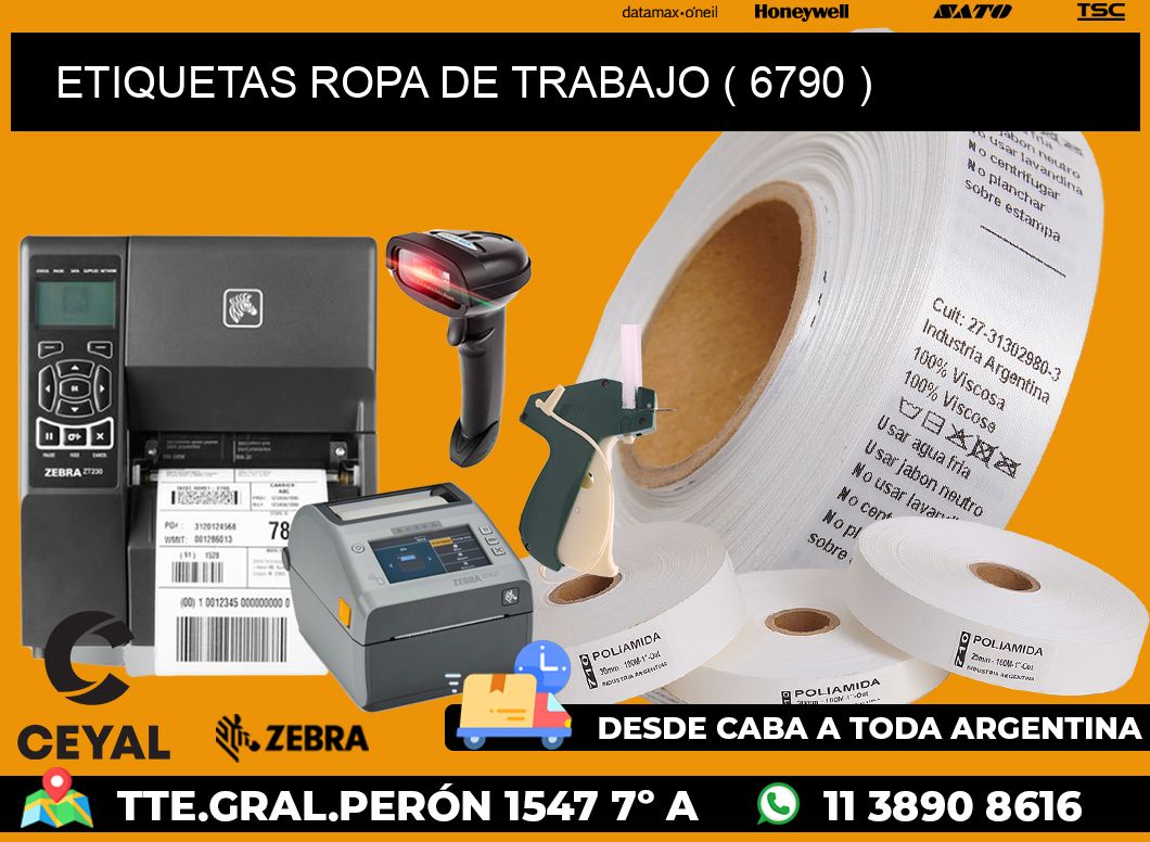 ETIQUETAS ROPA DE TRABAJO ( 6790 )