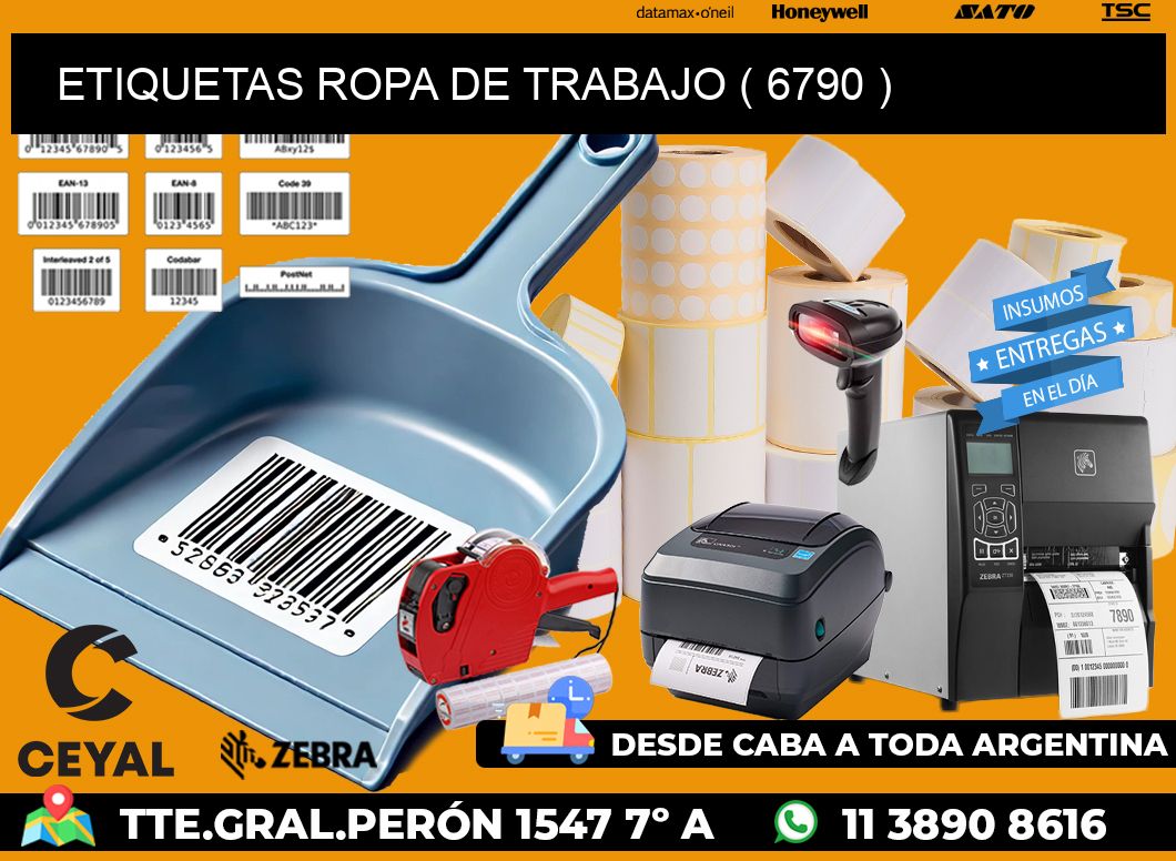 ETIQUETAS ROPA DE TRABAJO ( 6790 )