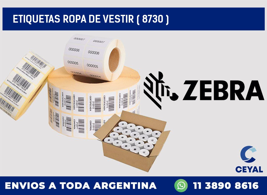 ETIQUETAS ROPA DE VESTIR ( 8730 )