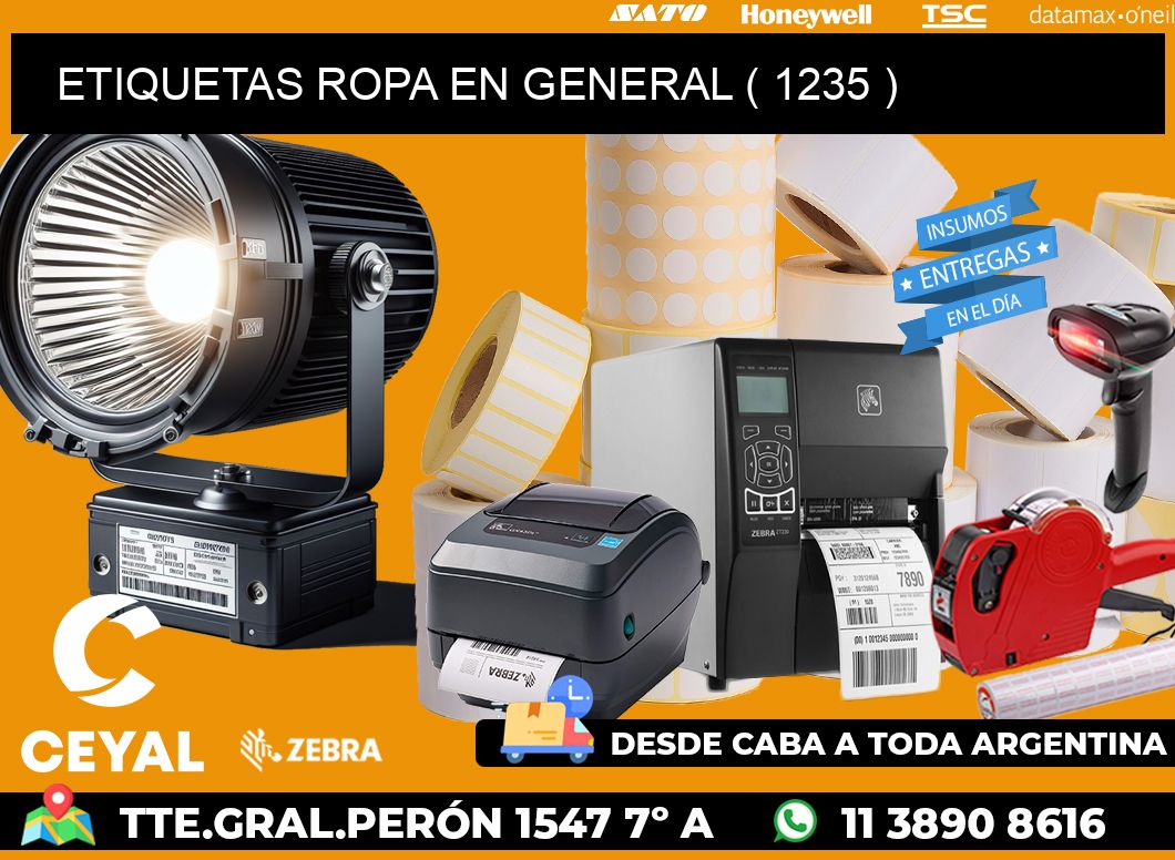 ETIQUETAS ROPA EN GENERAL ( 1235 )