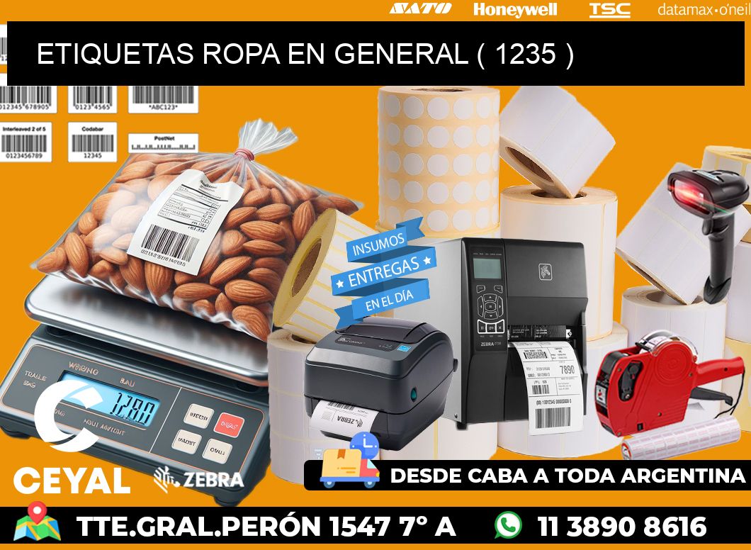 ETIQUETAS ROPA EN GENERAL ( 1235 )