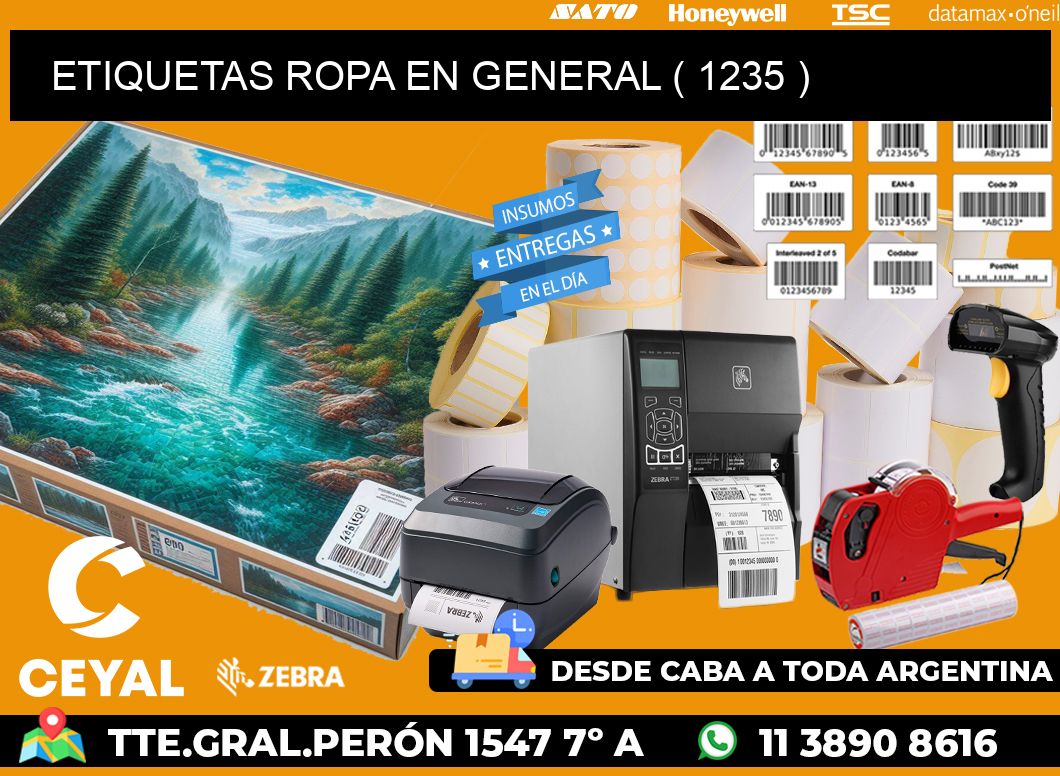 ETIQUETAS ROPA EN GENERAL ( 1235 )