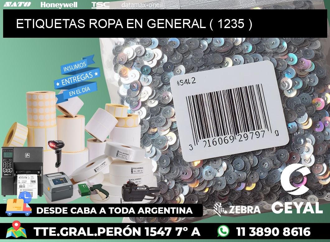 ETIQUETAS ROPA EN GENERAL ( 1235 )