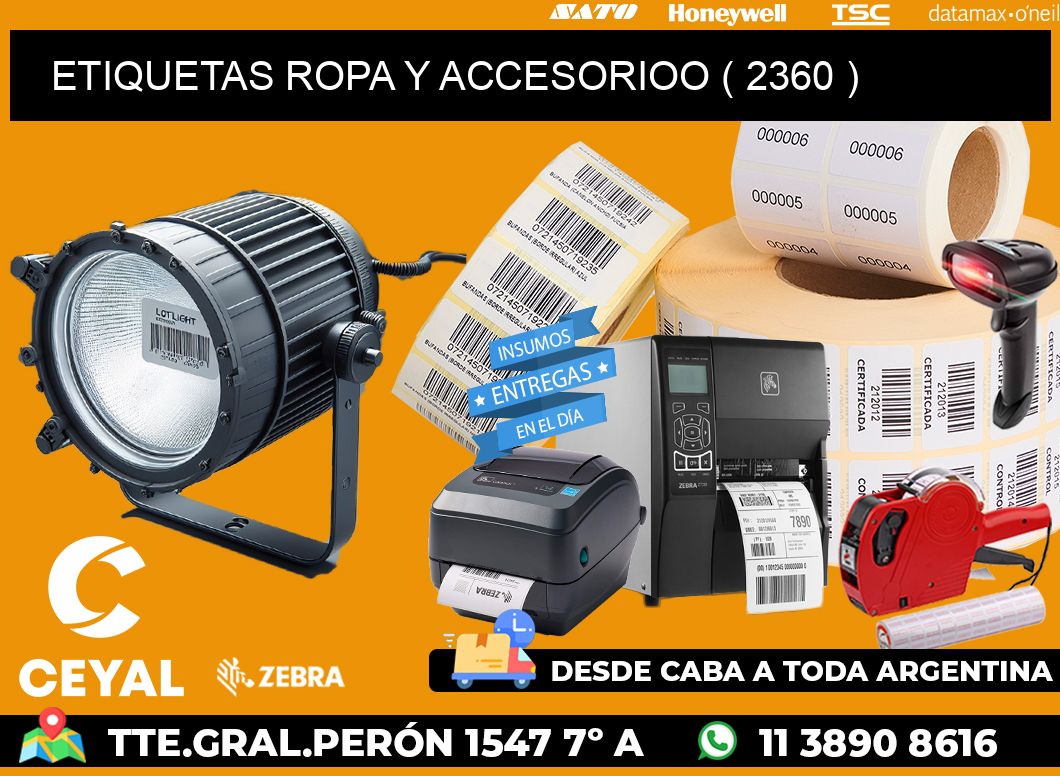 ETIQUETAS ROPA Y ACCESORIOO ( 2360 )