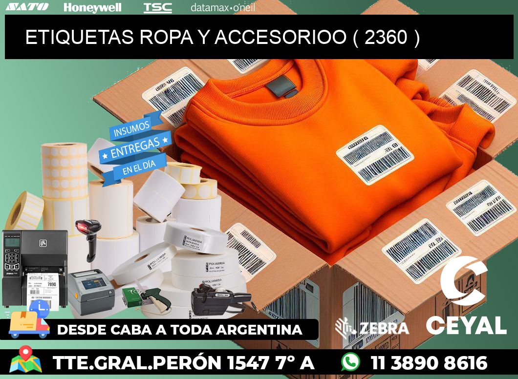 ETIQUETAS ROPA Y ACCESORIOO ( 2360 )