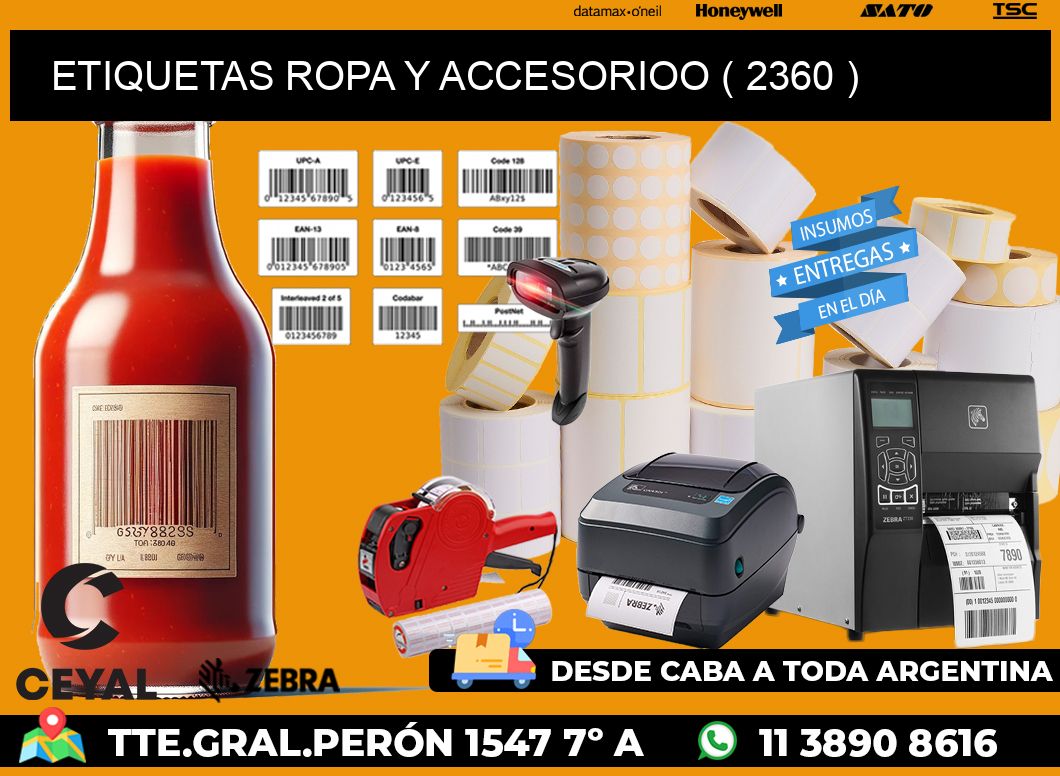 ETIQUETAS ROPA Y ACCESORIOO ( 2360 )