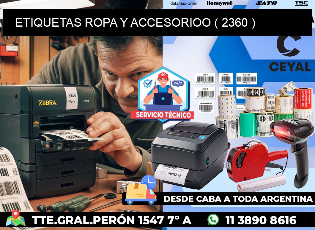 ETIQUETAS ROPA Y ACCESORIOO ( 2360 )