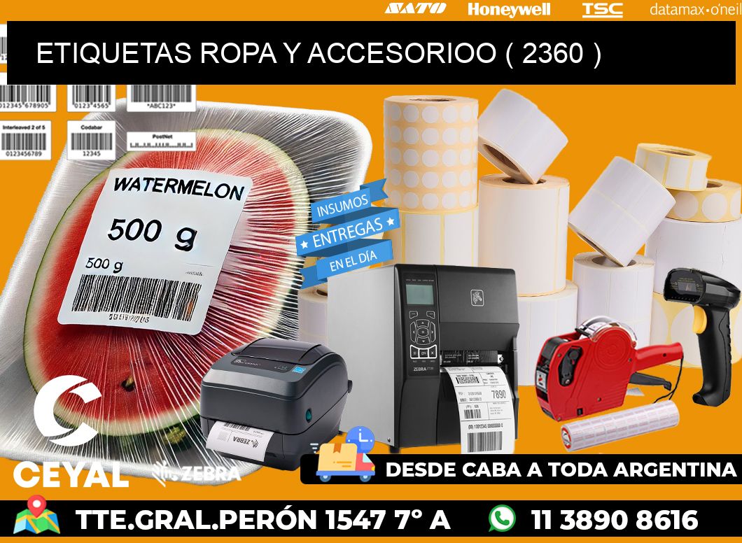 ETIQUETAS ROPA Y ACCESORIOO ( 2360 )