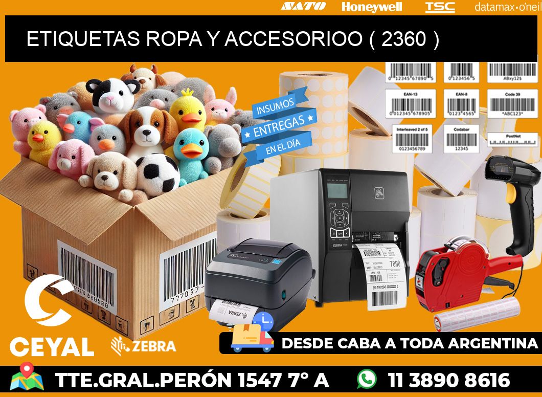 ETIQUETAS ROPA Y ACCESORIOO ( 2360 )